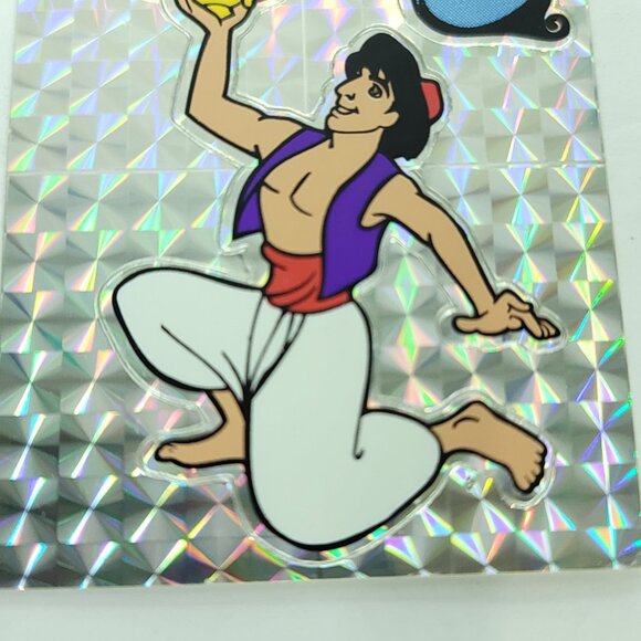 Disney Aladdin Genie Lamp Vending Machine Sticker Prism 1990's Vintage NEW - Picture 3 of 4